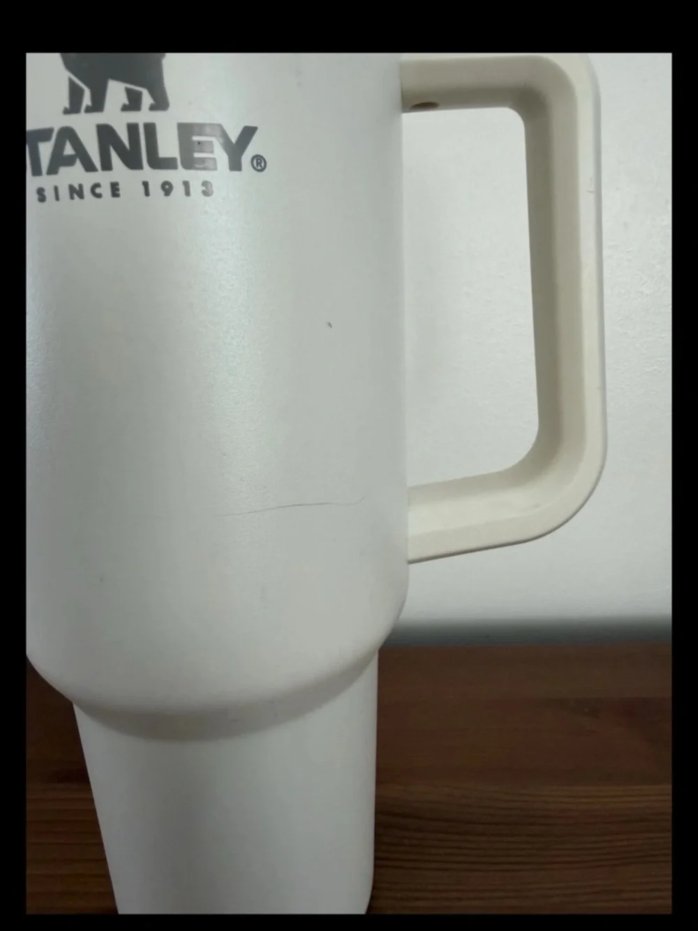 Stanley White Insulated Travel Mug with Handle and Straw - Picture 2 of 5